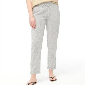 J. Crew Striped Linen Drawstring Pants